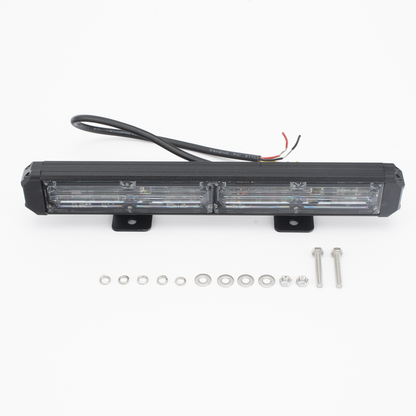 Barra de Luz de Advertencia, 2 Módulos de 6 LED, 11 Pulgadas Rojo