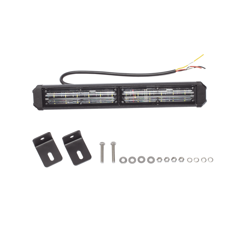 Barra de Luz de Advertencia, 2 Módulos de 6 LED, 11 Pulgadas Clara