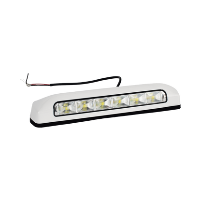 Luz de Escena, 6 LED, IP67, con bisel color blanco, Ideal para Ambulancias y Vehiculos de trabajo