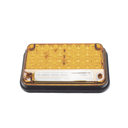 Luz de Advertencia de 7X4", Color Ambar, Con Luz de Trabajo, Ideal para Ambulancias