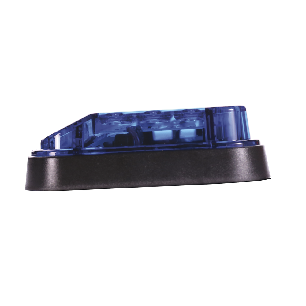 Luz de Advertencia de 7X4", Color Azul, Con Luz de Trabajo, Ideal para Ambulancias