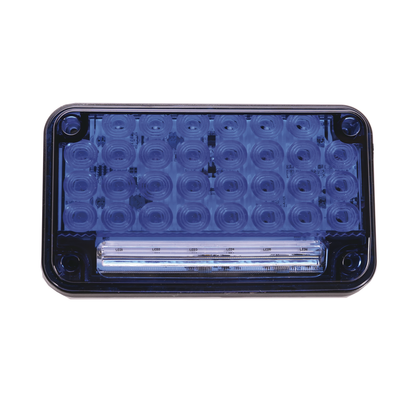 Luz de Advertencia de 7X4", Color Azul, Con Luz de Trabajo, Ideal para Ambulancias
