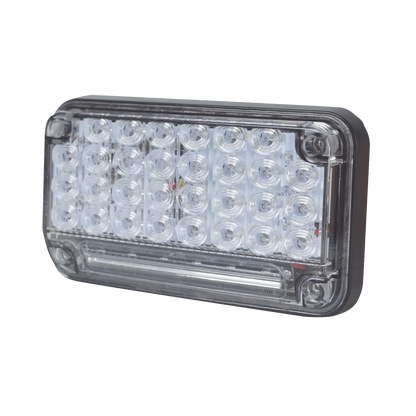 Luz de Advertencia de 7X4", Color Claro, Con Luz de Trabajo, Ideal para Ambulancias