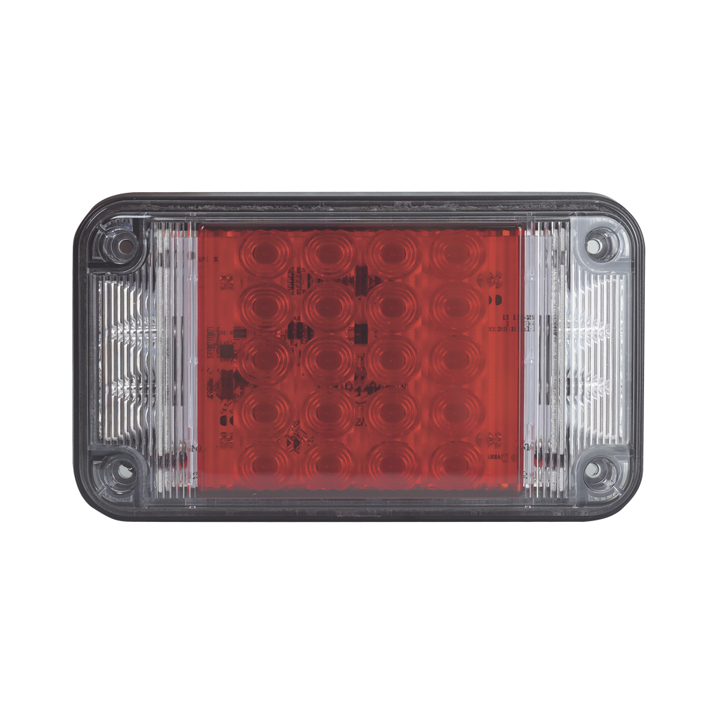 Luz de Advertencia de 7X4", Color Rojo, Con Luces de Trabajo, Ideal para Ambulancias