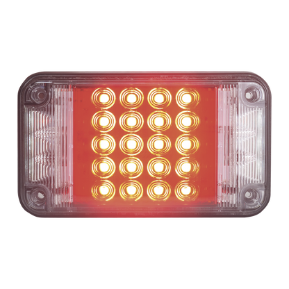 Luz de Advertencia de 7X4", Color Rojo, Con Luces de Trabajo, Ideal para Ambulancias