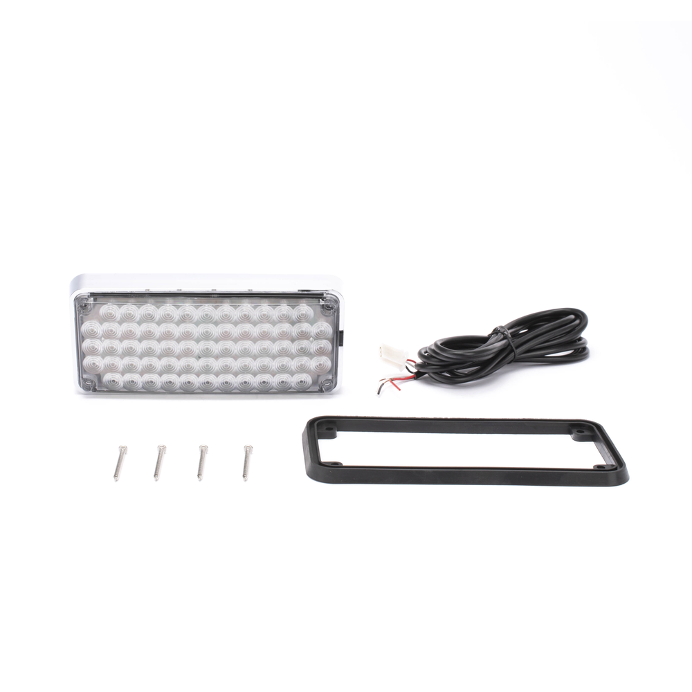 Luz de Advertencia de 7X3", Bicolor Rojo/Claro, Ideal para Ambulancias