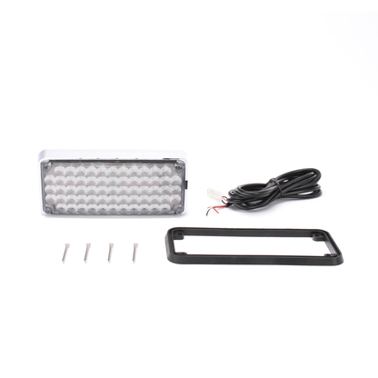 Luz de Advertencia de 7X3", Bicolor Rojo/Claro, Ideal para Ambulancias