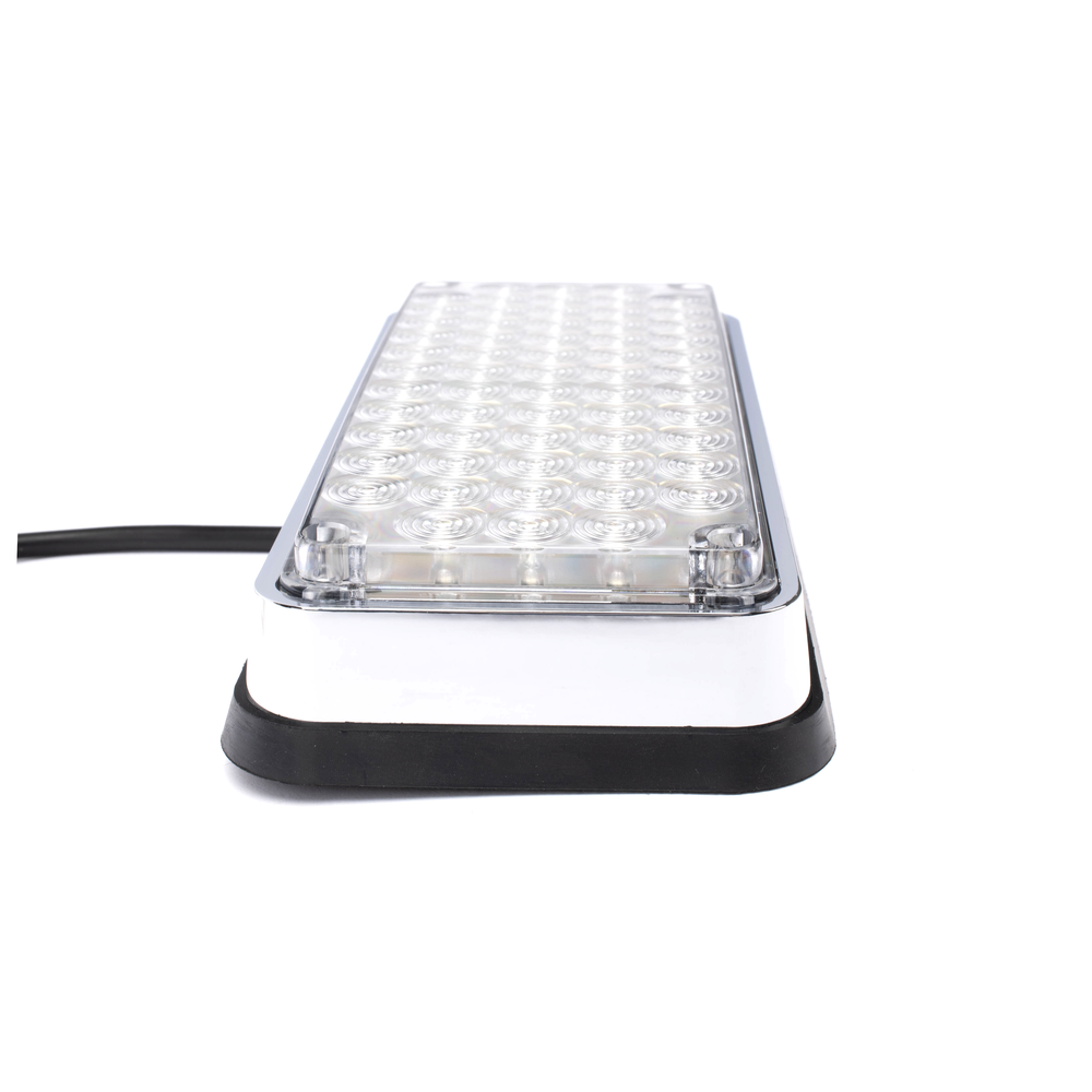 Luz de Advertencia de 7X3", Bicolor Rojo/Claro, Ideal para Ambulancias