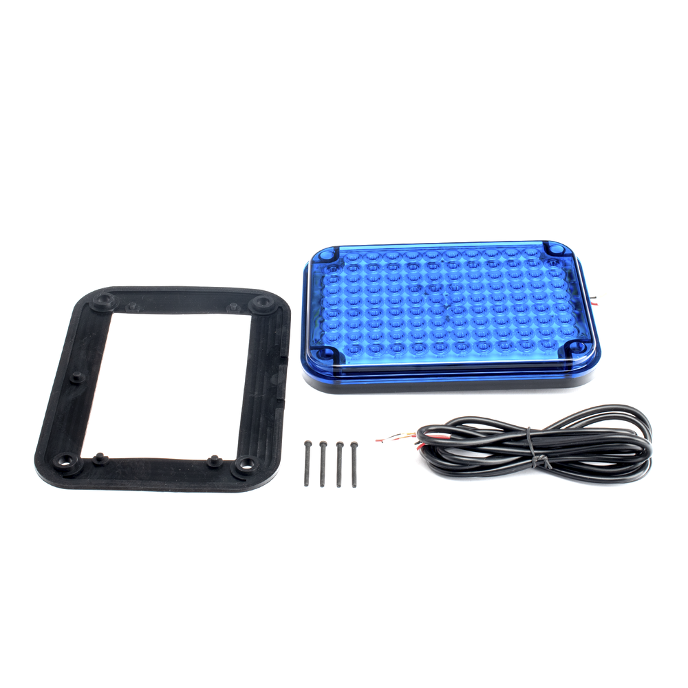 Luz de advertencia de 9x7", Color Azul, Ideal para Ambulancias