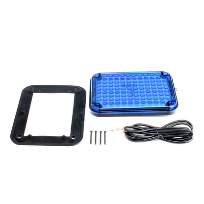 Luz de advertencia de 9x7", Color Azul, Ideal para Ambulancias