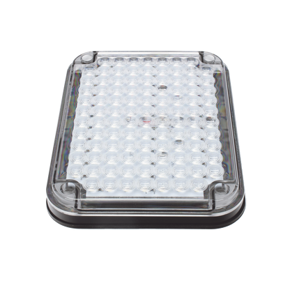 Luz de Advertencia de 9X7", Bicolor Rojo/Claro, Ideal para Ambulancias