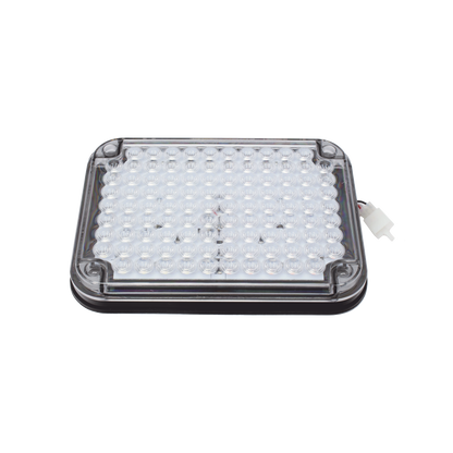 Luz de Advertencia de 9X7", Bicolor Rojo/Claro, Ideal para Ambulancias