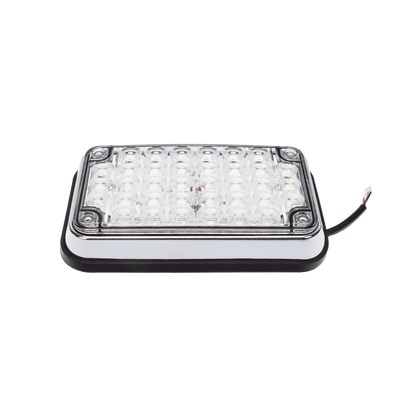Luz de Advertencia de 6X4", Bicolor Rojo/Claro, Ideal para Ambulancias