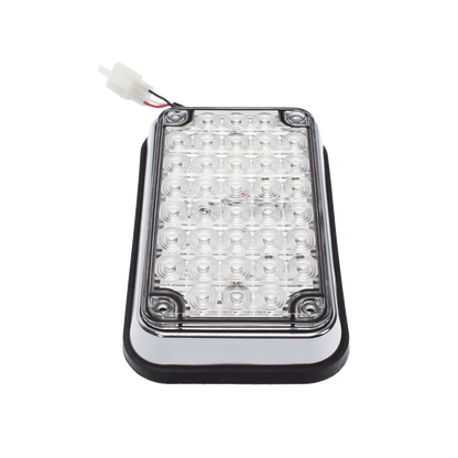 Luz de Advertencia de 6X4", Bicolor Rojo/Claro, Ideal para Ambulancias