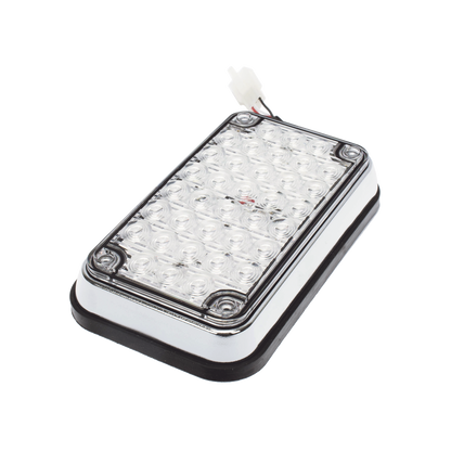 Luz de Advertencia de 6X4", Bicolor Rojo/Claro, Ideal para Ambulancias