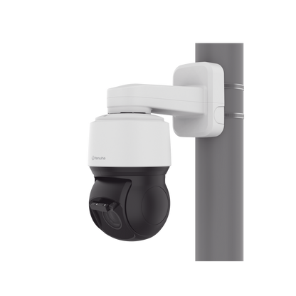 Cámara PTZ IP antivandálica 4K / 30x Zoom Óptico / IR 200m  / Exterior IP66 / NEMA4X / Auto tracking / H.265 & WiseStream / Wiper incluido