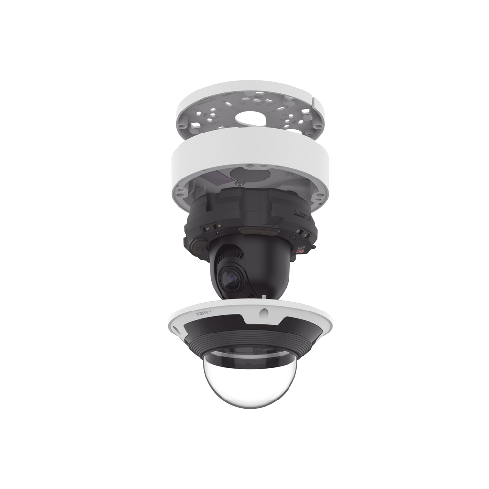 Cámara Domo 4K con Inteligencia artificial / Lente Motorizado de 4.4 a 9.3mm/ P-Iris/ WDR 120dB/ IP67/ IP6K9K/ IK10+/ NEMA4X/ MicroSD hasta 1TB/ ONVIF