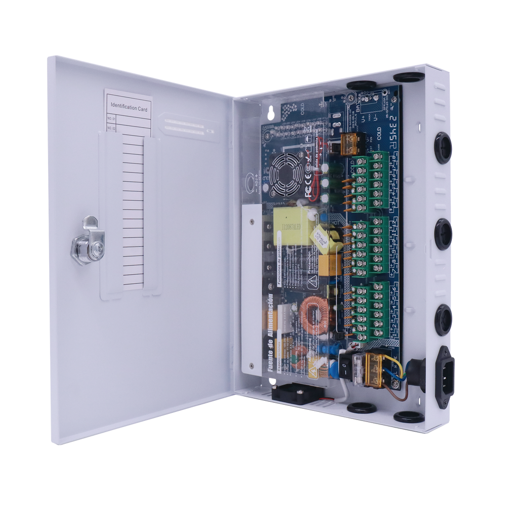 Fuente PREMIUM / 11-15 V / 18 canales / 20 A / Alta tecnología en seguridad / Doble ventilador / Hasta 1.8 Amperes por Salida / Filtro de ruido por canal / Diseño de alta gama.