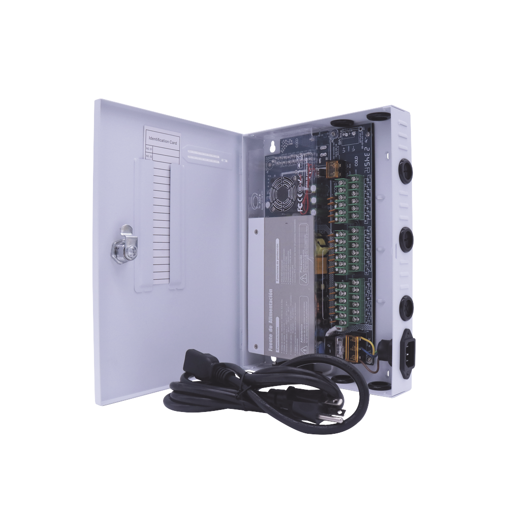 Fuente PREMIUM / 11-15 V / 18 canales / 30 A / Alta tecnología en seguridad / Doble ventilador / Hasta 1.85 Amperes por Salida / Filtro de Ruido por canal / Diseño de alta gama.