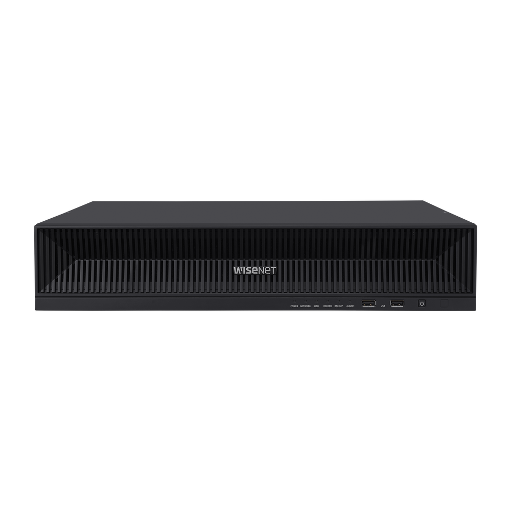 NVR de 16 canales / 32MP / Hasta 4 Discos Duros / Switch PoE+ 16 puertos / Wisenet P2P / H.265 & WiseStream