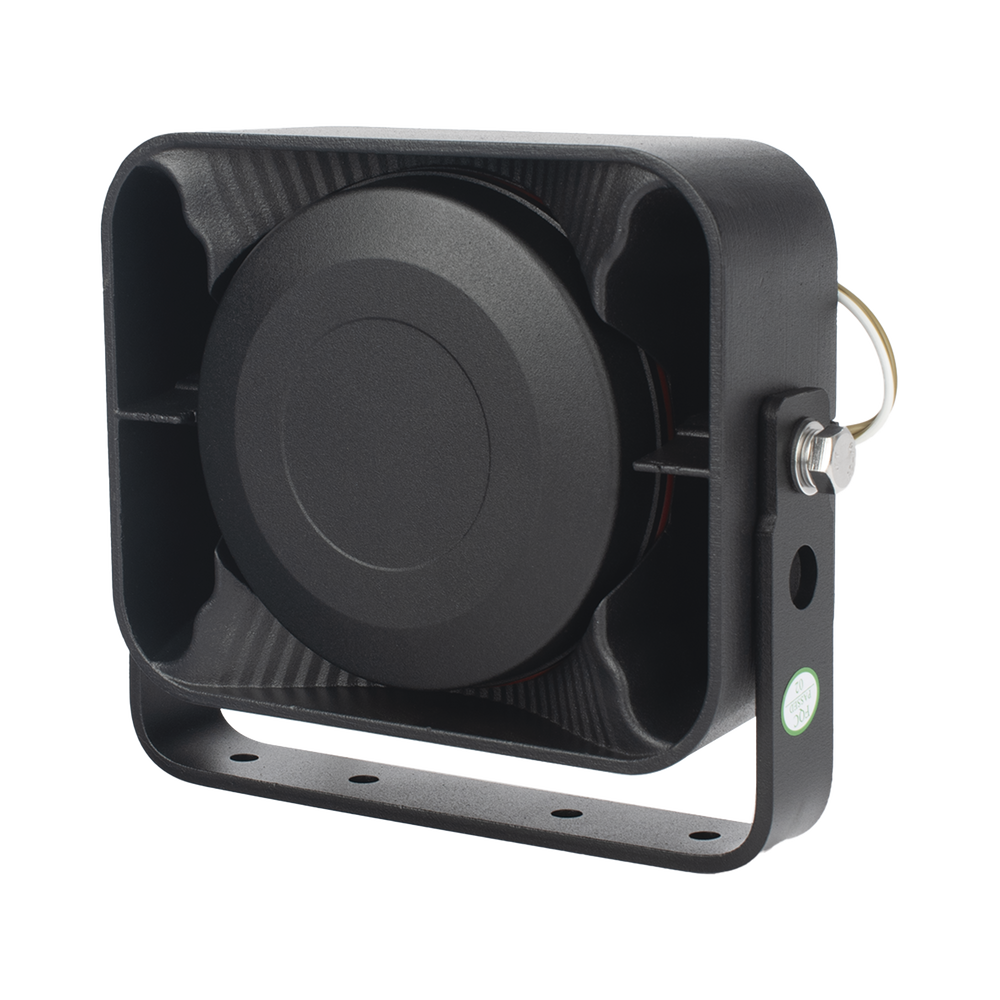 Bocina Compacta de Uso Rudo, 100 Watts de Potencia, Ideal para Vehículos de Encubierto, 8 Ohms de Impedancia
