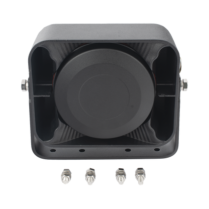 Bocina Compacta de Uso Rudo, 100 Watts de Potencia, Ideal para Vehículos de Encubierto, 8 Ohms de Impedancia