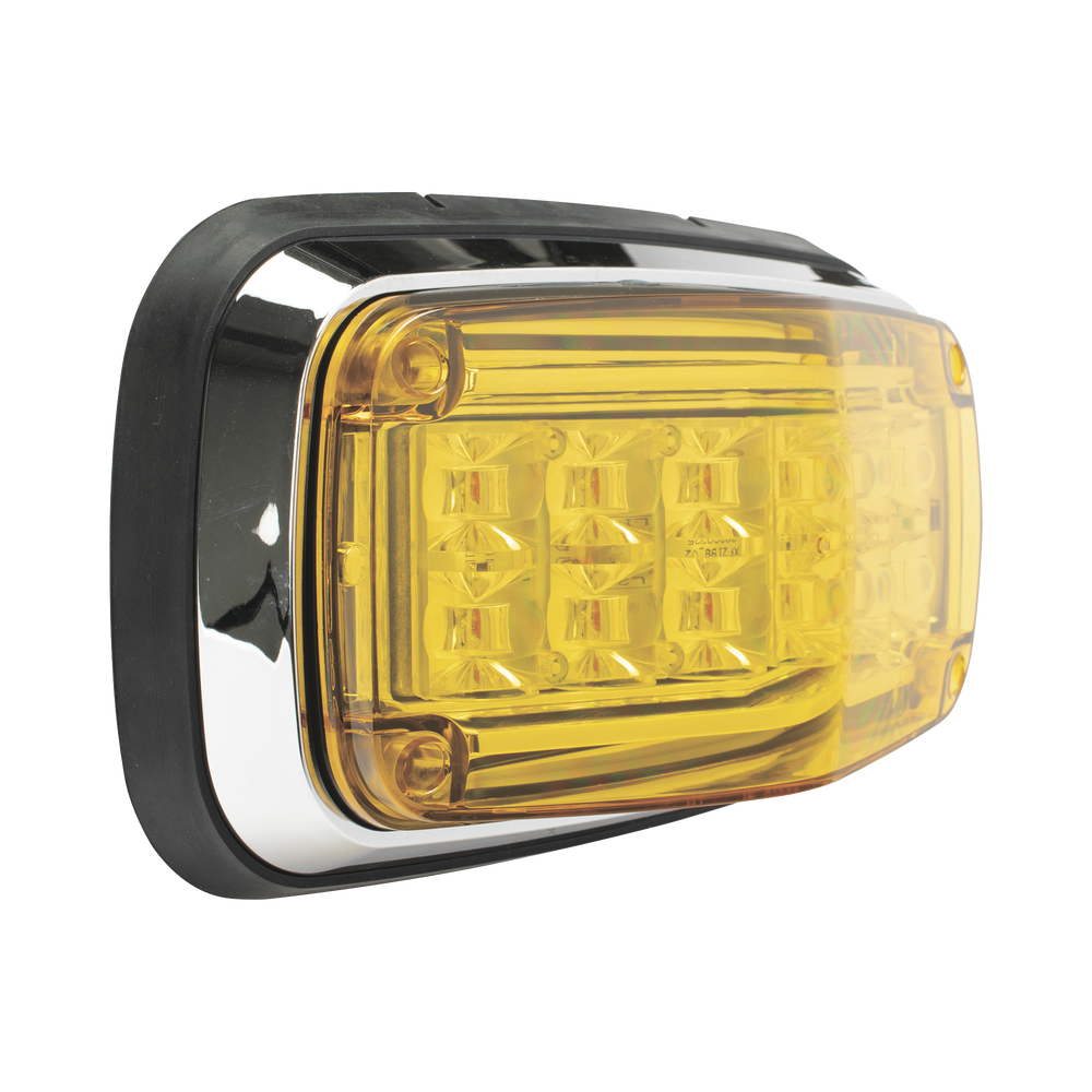 Luz de advertencia 8 X 4", Color Ámbar, IP67, SAE,  Ideal para Ambulancias