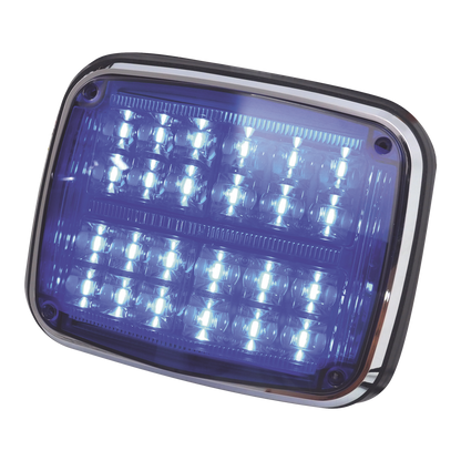 Luz de advertencia de 8 X 6", Color Azul, SAE,  IP67, Ideal para Ambulancias