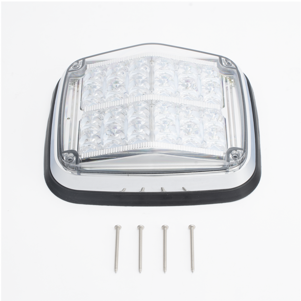 Luz de advertencia de 8 X 6", Color Rojo / Claro, SAE,  IP67, Ideal para Ambulancias