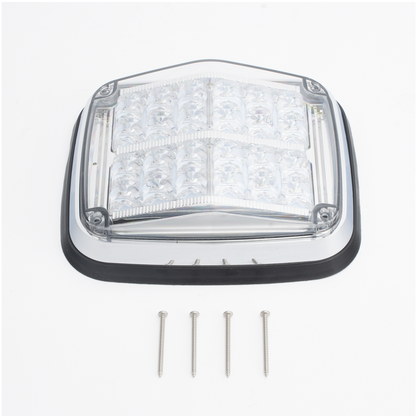 Luz de advertencia de 8 X 6", Color Rojo / Claro, SAE,  IP67, Ideal para Ambulancias