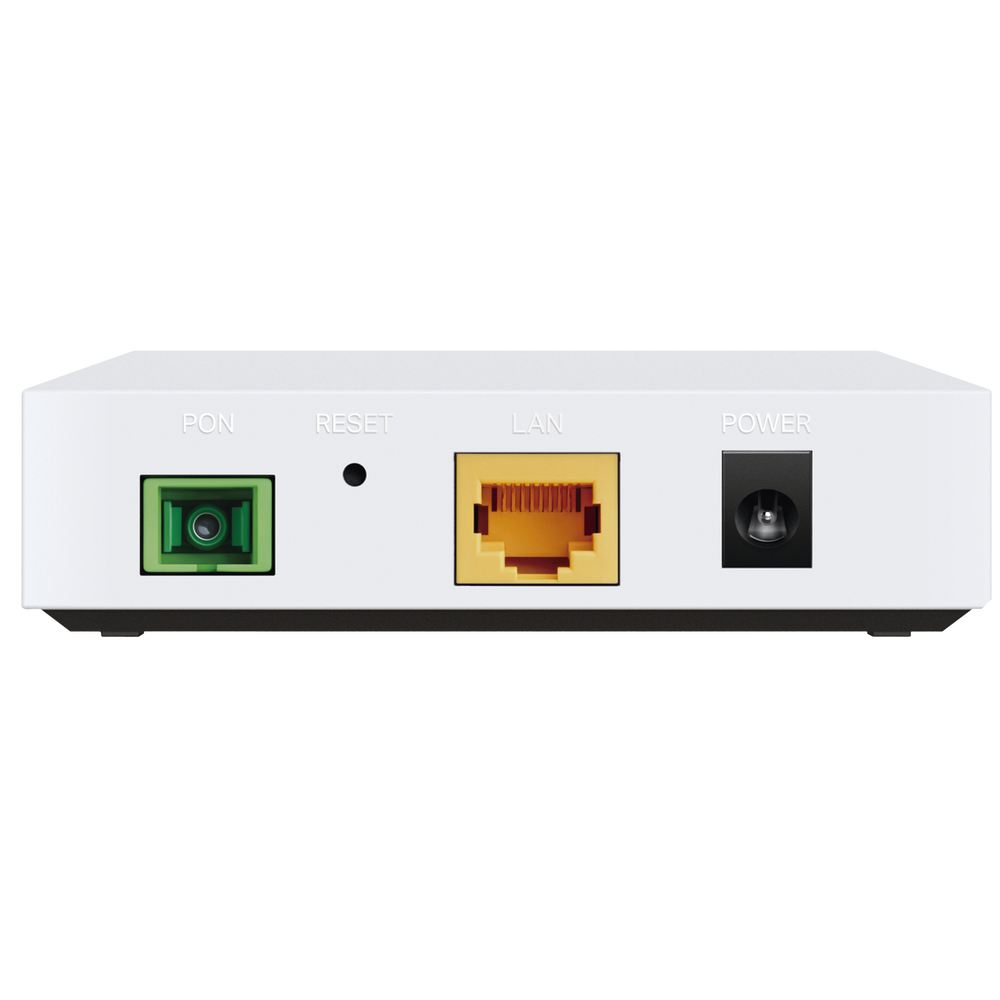 ONU/ONT - Unidad de Red Óptica XPON dual EPON/GPON / 1 Puerto RJ45 10/100/1000 Mbps / 1 puerto XPON Conector SC/APC / Equipo Bridge / Longitud de Onda Up: 1310 nm Dw: 1490 nm