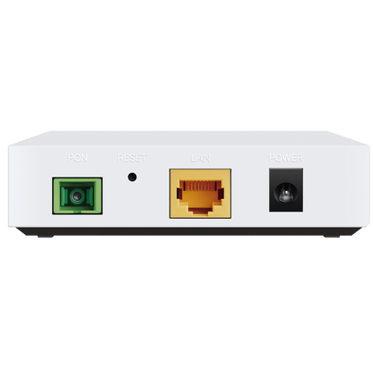 ONU/ONT - Unidad de Red Óptica XPON dual EPON/GPON / 1 Puerto RJ45 10/100/1000 Mbps / 1 puerto XPON Conector SC/APC / Equipo Bridge / Longitud de Onda Up: 1310 nm Dw: 1490 nm