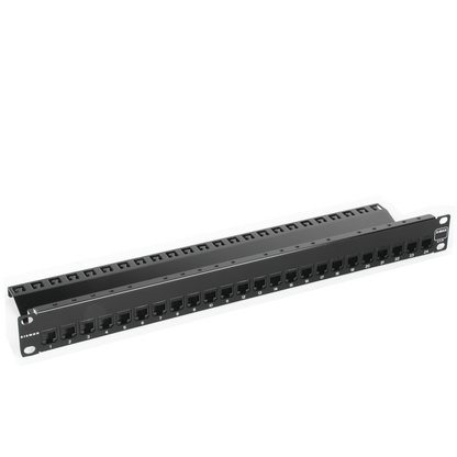 Patch Panel ZMAX with Jack UTP CAT6A 24 Port 1U Black