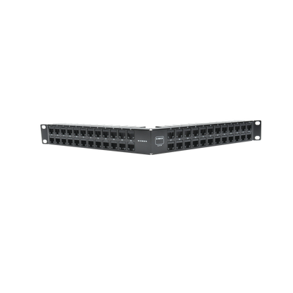 Patch Panel UTP Z-MAX Categoría 6A, de 48 Puertos, Angulado, 1UR