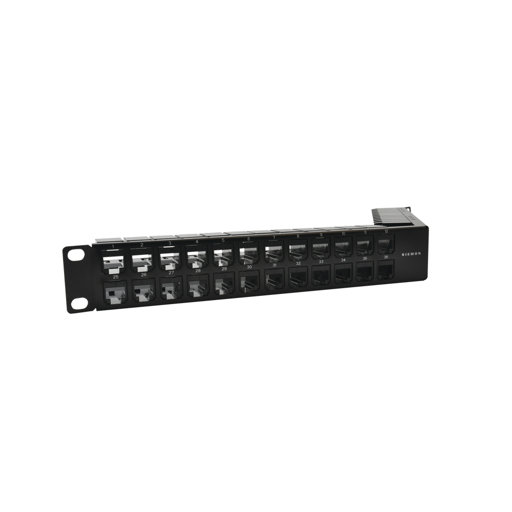 Patch Panel UTP Z-MAX Categoría 6A, de 48 Puertos, Angulado, 1UR