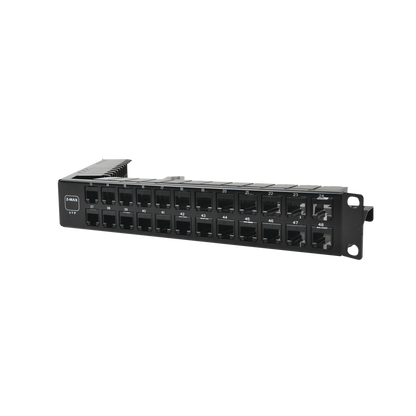 Patch Panel UTP Z-MAX Categoría 6A, de 48 Puertos, Angulado, 1UR