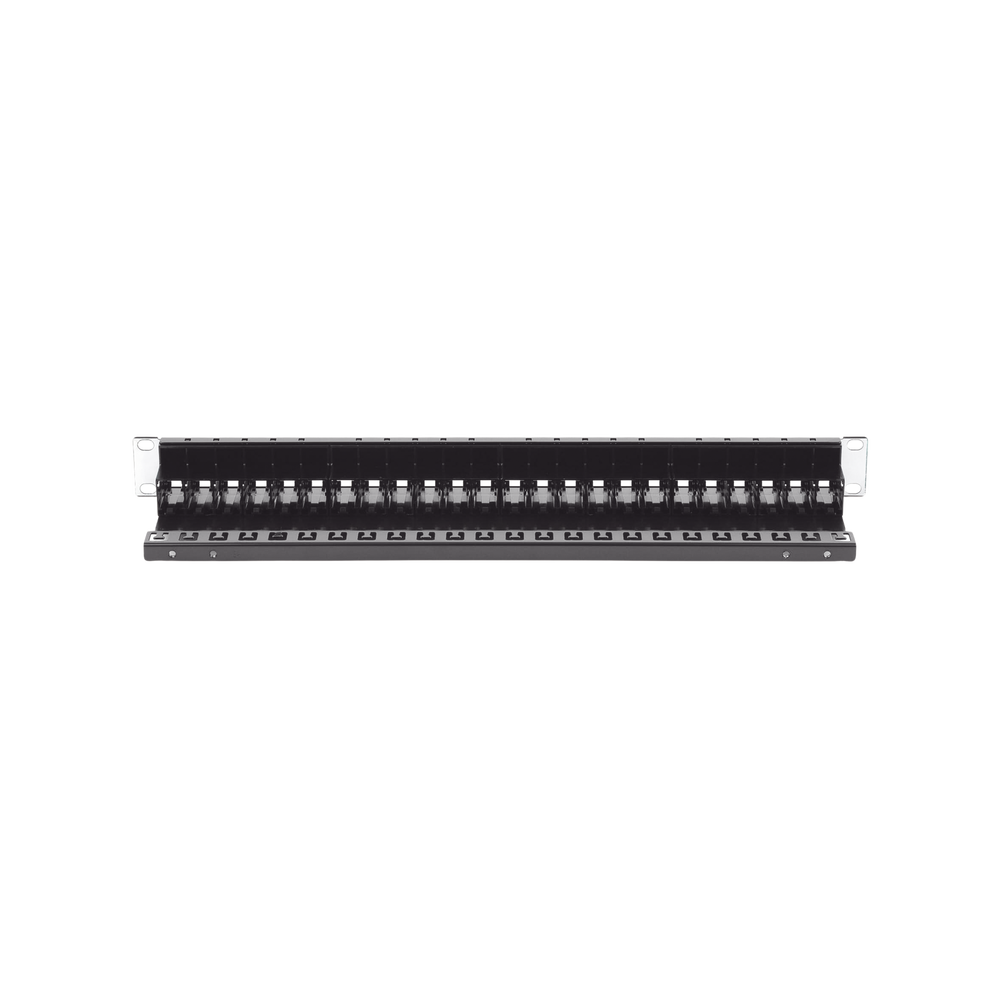 Patch Panel Z-Max de 24 Puertos, Blindado, Precargado con Jacks Categoría 6A, Plano, 1UR