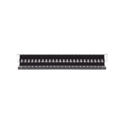 Patch Panel Z-Max de 24 Puertos, Blindado, Precargado con Jacks Categoría 6A, Plano, 1UR