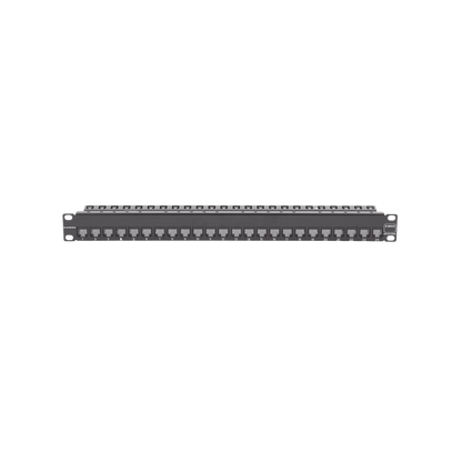 Patch Panel Z-Max de 24 Puertos, Blindado, Precargado con Jacks Categoría 6A, Plano, 1UR