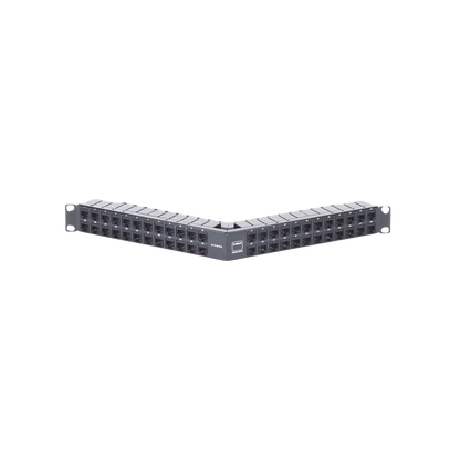 Patch Panel Z-Max de 48 Puertos, Blindado, Precargado con Jacks Categoría 6A, Angulado, 1UR