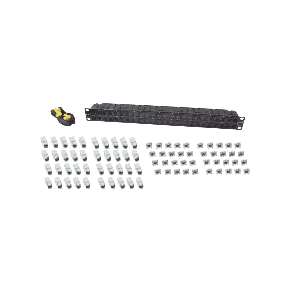 Patch Panel UTP Z-MAX de 48 Puertos, Precargado con Jacks Categor�a 6, Plano, 1UR