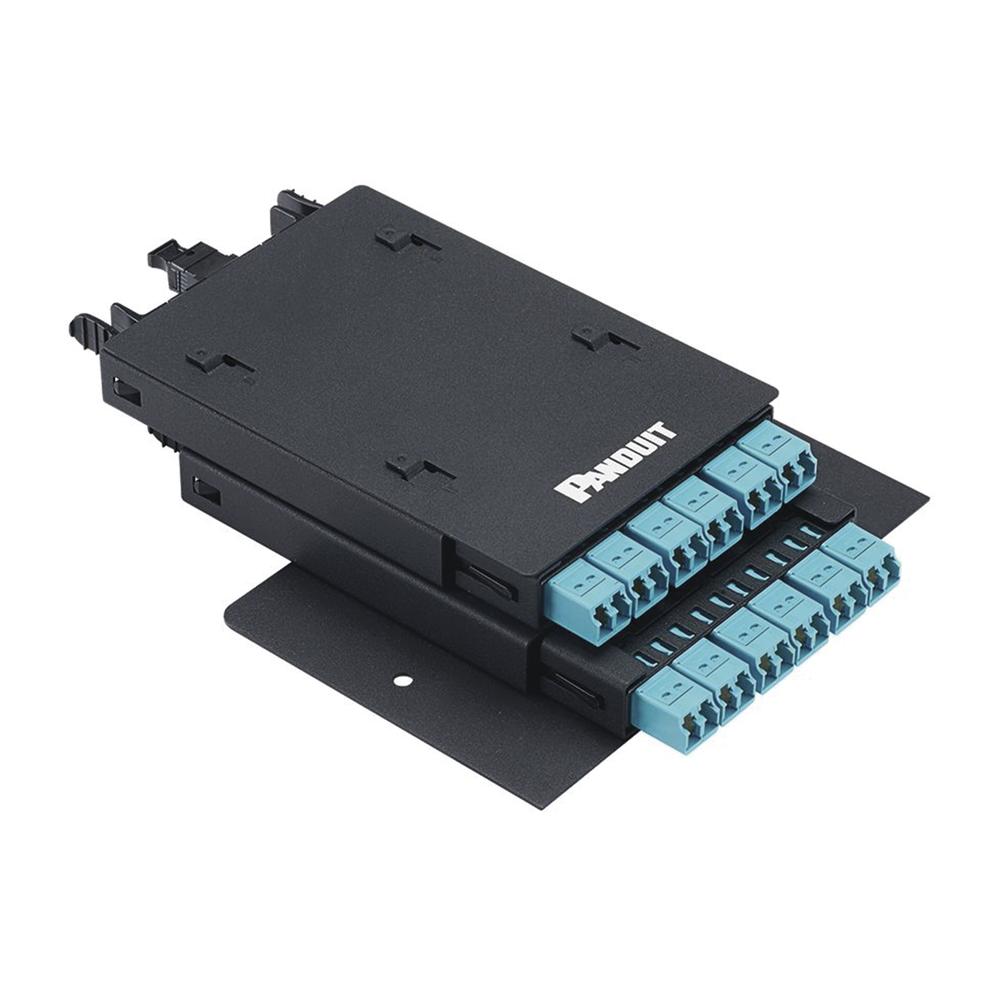 Soporte Para 2 Casetes HD Flex de 6 Puertos Duplex, Para Uso con Gabinetes de Zona, Color Negro