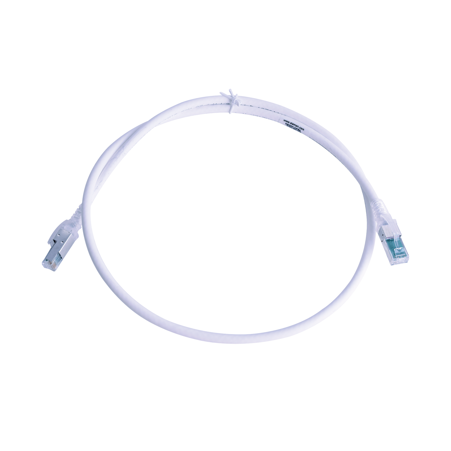 Patch Cord Z-MAX Cat6A S/FTP, CM/LS0H, 0.91 Metros (3 Pies), Color Blanco, Versión Bulk (Sin Empaque Individual)