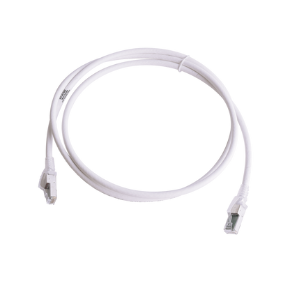 Patch Cord Z-MAX Cat6A S/FTP, CM/LS0H, 1.52 Metros (5 Pies), Color Blanco, Versión Bulk (Sin Empaque Individual)