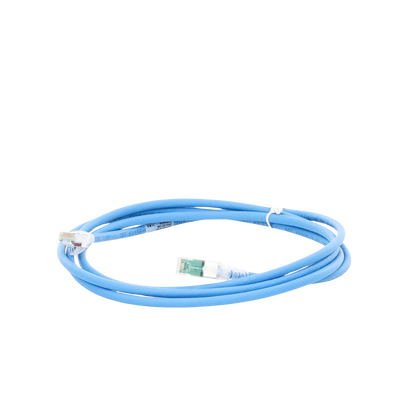 Patch Cord Z-MAX Cat6A S/FTP, CM/LS0H, 2.13 Metros (7 Pies), Color Azul, Versión Bulk (Sin Empaque Individual)