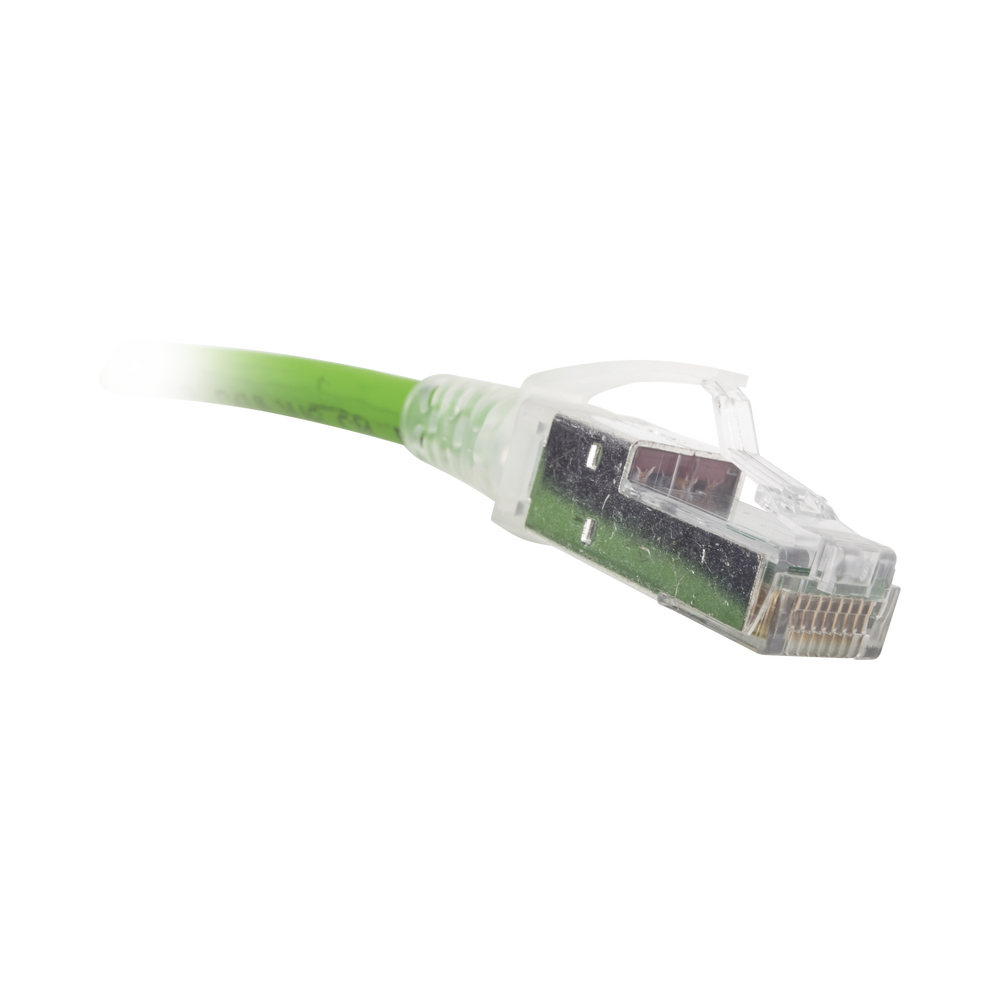 Patch Cord Z-MAX Cat6A S/FTP, CM/LS0H, 2.13 Metros (7 Pies), Color Verde, Versión Bulk (Sin Empaque Individual)