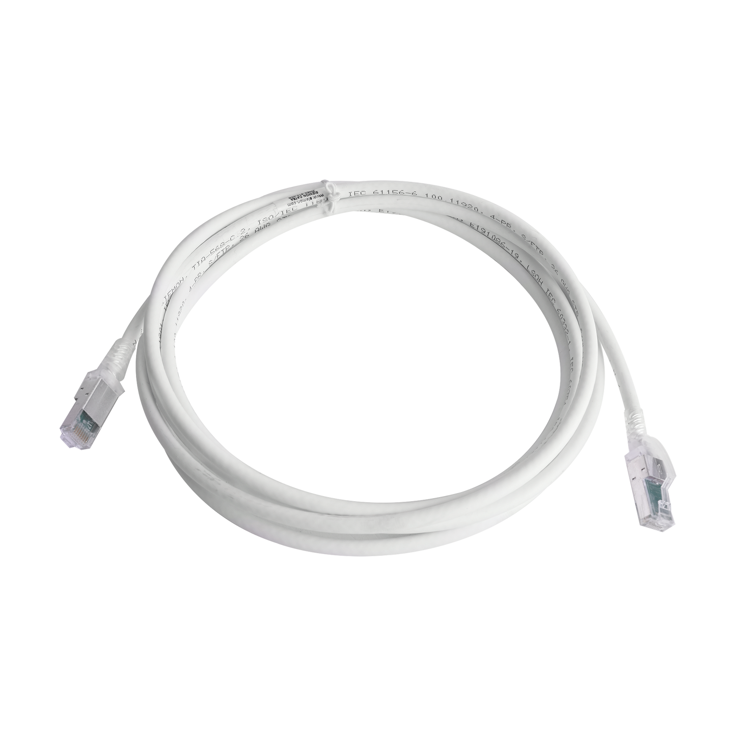 Patch Cord Z-MAX Cat6A S/FTP, CM/LS0H, 3.05 Metros (10 Pies), Color Blanco, Versi�n Bulk (Sin Empaque Individual)