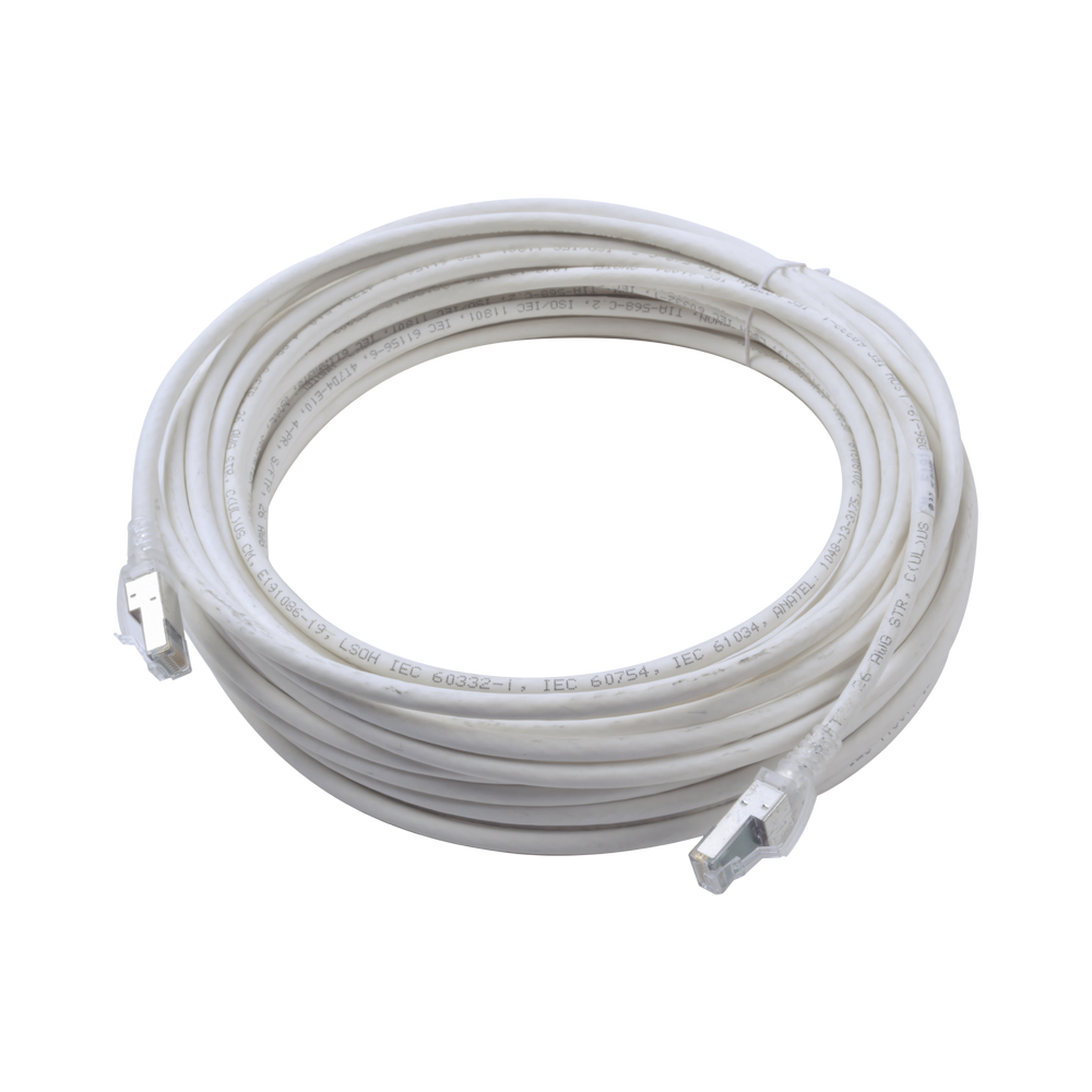 Patch Cord Z-MAX Cat6A S/FTP, CM/LS0H, 15.24 Metros (50 Pies), Color Blanco