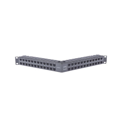 Patch Panel Z-MAX de 48 Puertos, Blindado, Modular (Vacío), Angulado, 1UR