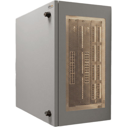 Gabinete de Pared L-Box 6U / Acero 1.9 mm / 914 x 610 x 313 mm (36x24x12 in) / Puerta L 120° / RAL 7035 / Rack 19"